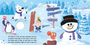 Snowman's Chilly Christmas Finger Puppet Board Book