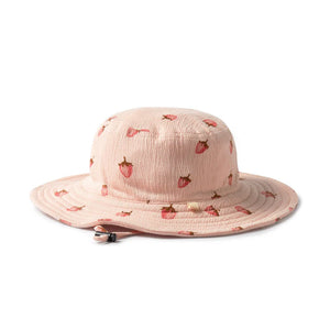 Wilson & Frenchy Organic Crinkle Sun Hat - Strawberry Kisses