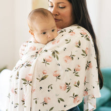 Load image into Gallery viewer, Little Unicorn Stretch Knit Swaddle Blanket - Watercolour Roses
