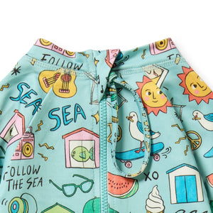 Wilson & Frenchy One Piece Boyleg Swimsuit - Sun Surf & Sea
