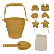 Load image into Gallery viewer, Playground Silicone 8pc Bucket &amp; Spade Set - Sunshine

