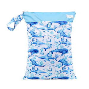 Bear & Moo Large Wet Bag - Super Sharks