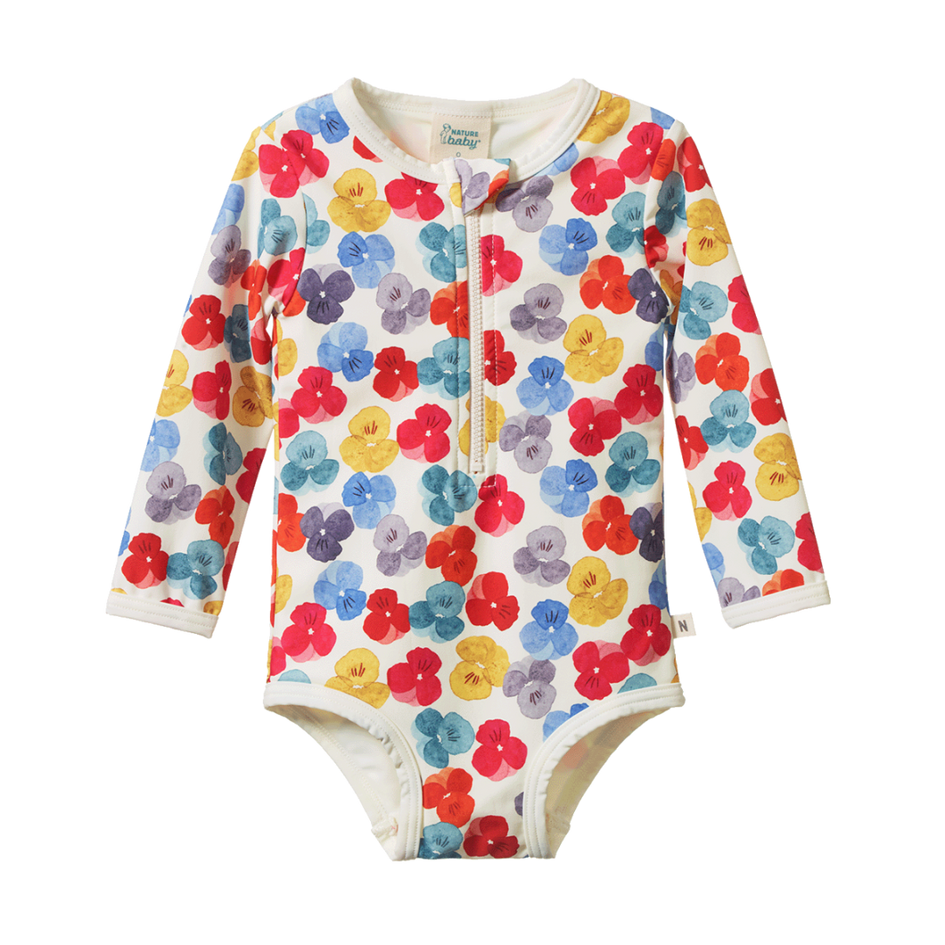 Nature Baby One Piece Bathing Suit - Painted Delphine