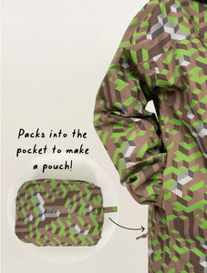 Therm 10k Packaway Rainshell Jacket - Tech Block