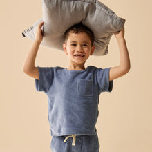 Load image into Gallery viewer, Wilson &amp; Frenchy Organic Terry Tee - Deep Blue
