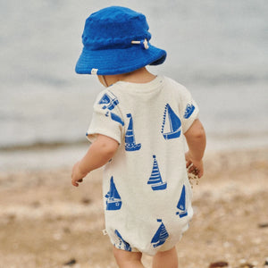 Nature Baby Juno Terry Romper - Regatta