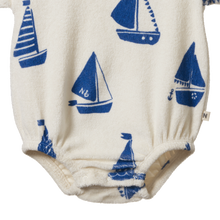 Load image into Gallery viewer, Nature Baby Juno Terry Romper - Regatta
