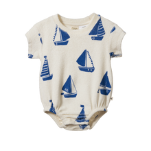 Load image into Gallery viewer, Nature Baby Juno Terry Romper - Regatta
