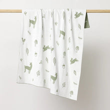 Load image into Gallery viewer, Over the Dandelions Organic Cotton Blanket - Woodlands in Thyme
