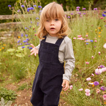 Load image into Gallery viewer, Nature Baby Tipper Overalls - Navy
