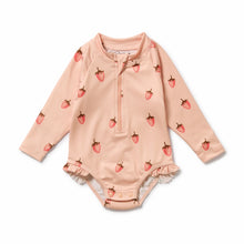 Load image into Gallery viewer, Wilson &amp; Frenchy Long Sleeved Swimsuit - Strawberry Kisses
