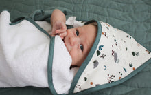 Load image into Gallery viewer, Burrow &amp; Be Garden Treasures Baby Hooded Towel
