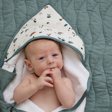 Load image into Gallery viewer, Burrow &amp; Be Garden Treasures Baby Hooded Towel
