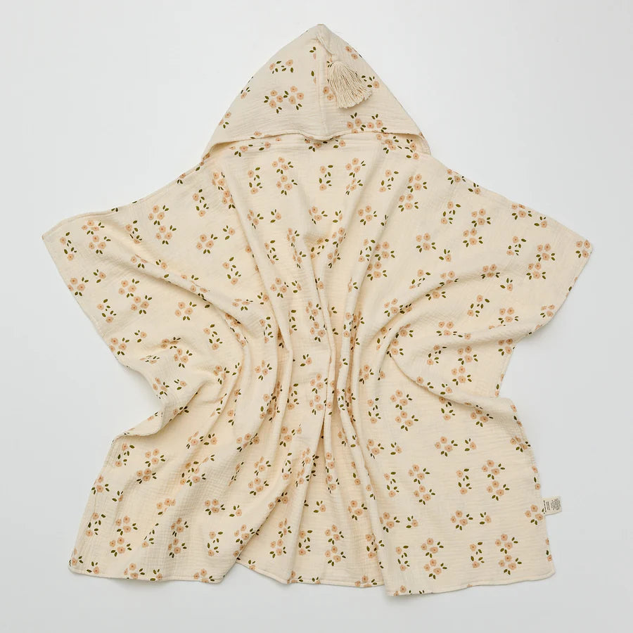 Over the Dandelions Hooded Towel with Tassel - Daisy