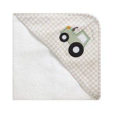 Load image into Gallery viewer, Living Textiles Hooded Towel - Tractor Ride
