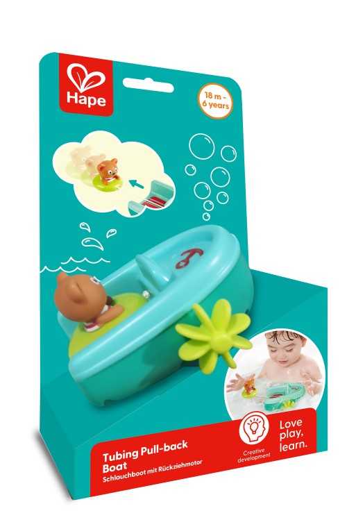 Hape Tubing Pull Back Boat - Water Fun