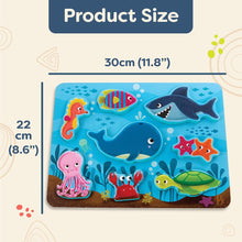 Load image into Gallery viewer, B. Peek &amp; Explore Chunky 8 piece Puzzle - Underwater
