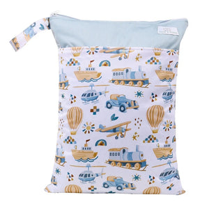 Bear & Moo Large Wet Bag - Vehicles