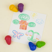 Load image into Gallery viewer, Haku Yoka Acorn Crayons - Warm Colours (6 pc)
