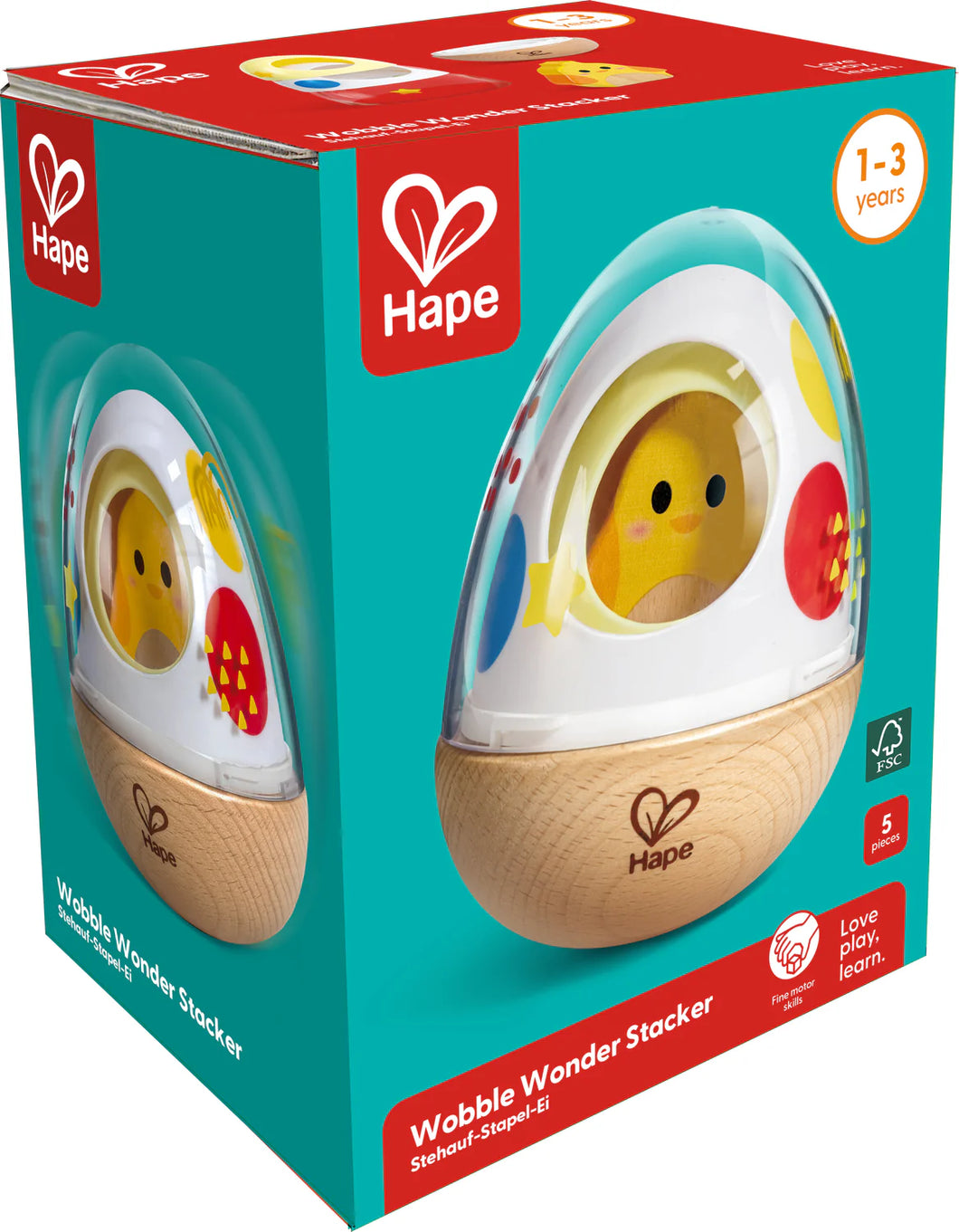 Hape Little Chicken Wobble Wonder Stacker