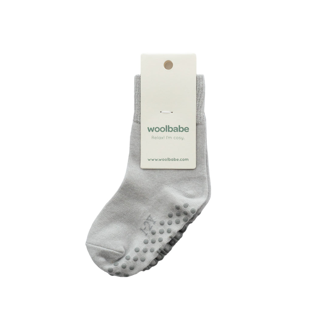 Woolbabe Merino & Organic Cotton Sleepy Socks - Pebble