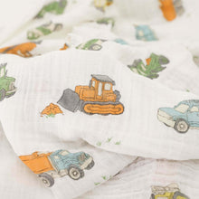 Load image into Gallery viewer, Little Unicorn Cotton Muslin Swaddle - Work Trucks
