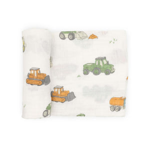 Little Unicorn Cotton Muslin Swaddle - Work Trucks