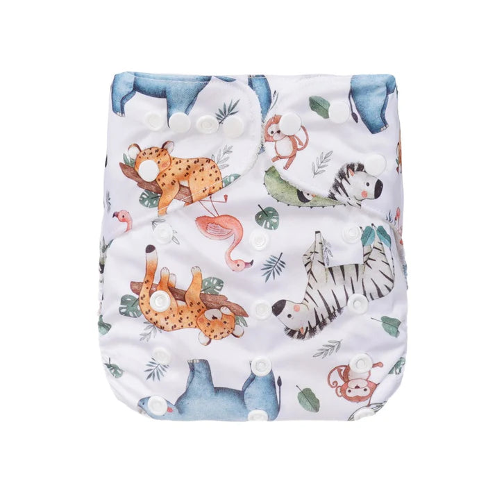 Bear & Moo Reusable OSFM Cloth Nappy - Zoo Babies