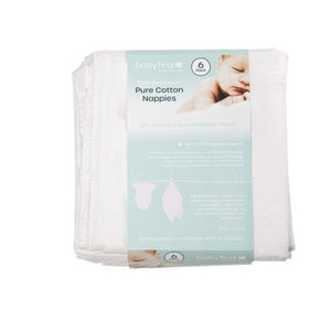 Pure Cotton Old Style Nappies (6 Pack)