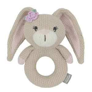 Living Textiles Knitted Rattle - Amelia the Bunny