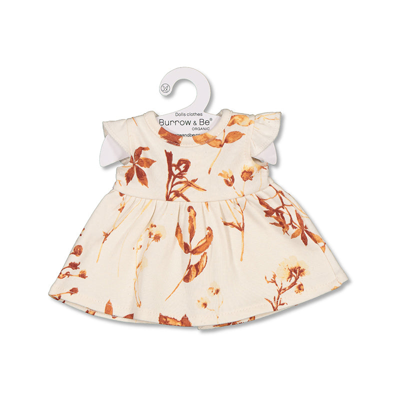 Burrow & Be Doll Clothing for 32-38cm Doll - Autumn Leaves Dress