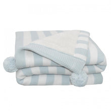 Load image into Gallery viewer, Living Textiles Luxe PomPom Sherpa Blanket - Choose Your Colour
