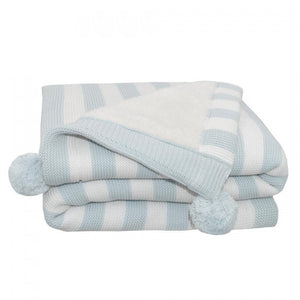 Living Textiles Luxe PomPom Sherpa Blanket - Choose Your Colour