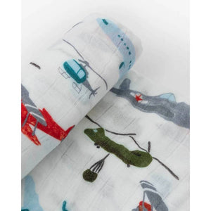 Little Unicorn Deluxe Muslin Swaddle - Airshow
