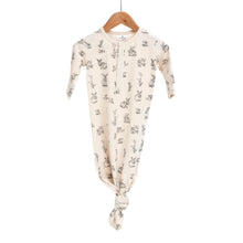 Load image into Gallery viewer, Burrow &amp; Be Baby Sleep Gown - Almond Burrowers Print (0-3 months)
