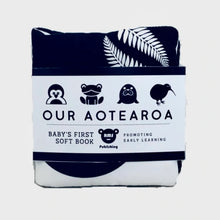Load image into Gallery viewer, Baby’s First Black &amp; White Fold-Out Soft Book -Our Aotearoa
