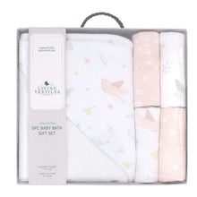 Load image into Gallery viewer, Living Textiles 5pc Bath Gift Set – Ava Birds
