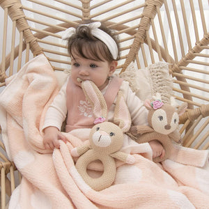 Living Textiles Knitted Rattle - Ava the Fawn