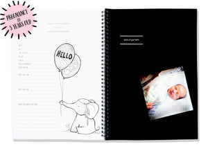 Blueberry Co The Monochrome Baby Book - The Baby Book you can colour in!