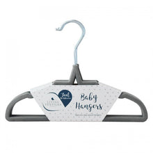 Load image into Gallery viewer, Living Textiles Velour Baby Coat Hangers - Grey - 6 pack
