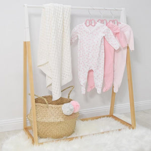 Living Textiles Velour Baby Coat Hangers - Pink - 6 pack