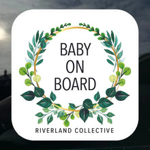 Load image into Gallery viewer, Riverland Collective Forest Foliage - Baby on Board Car Sticker
