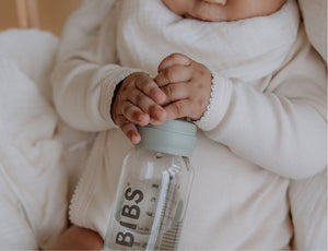 BIBS Baby Glass Bottle Complete Set 110ml - Blush
