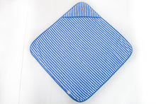 Load image into Gallery viewer, Troupe Baby Hooded Towel - Blue Stripe
