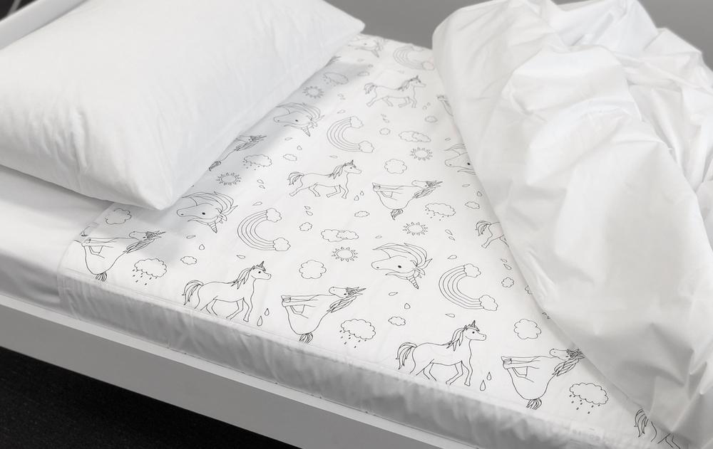 Brolly Sheet with Wings - Single Bed Size - Unicorn