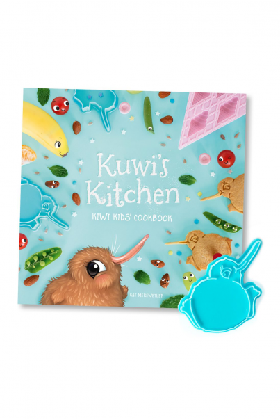 Kuwi's Kitchen (Kiwi Kids' Cookbook) with FREE Kuwi Bikkie Cutter!