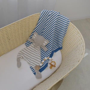 Living Textiles Knitted Stripe Blanket - Choose Your Colour