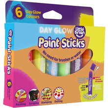 Load image into Gallery viewer, Little Brian Paint Sticks Day Glow - 6 Pack
