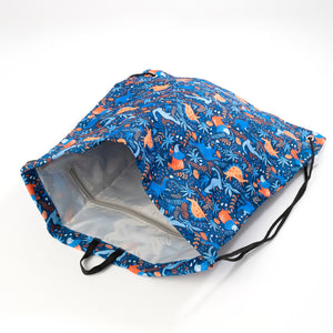 Out & About Drawstring Waterproof Bag - Dinosaur