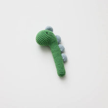 Load image into Gallery viewer, Over the Dandelions Crochet Dinosaur Rattle
